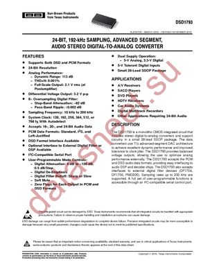 DSD1793DB datasheet  